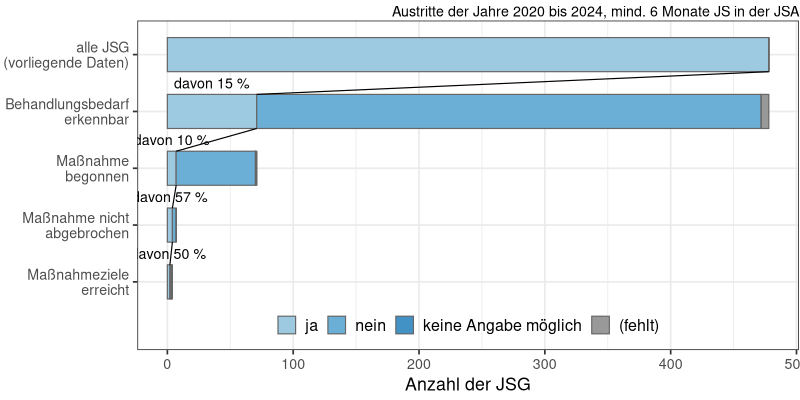 Sozialtherapeutische Behandlung: Bedarf, Beginn, Abbruch, Zielerreichung (N&#8239;=&#8239;478)
